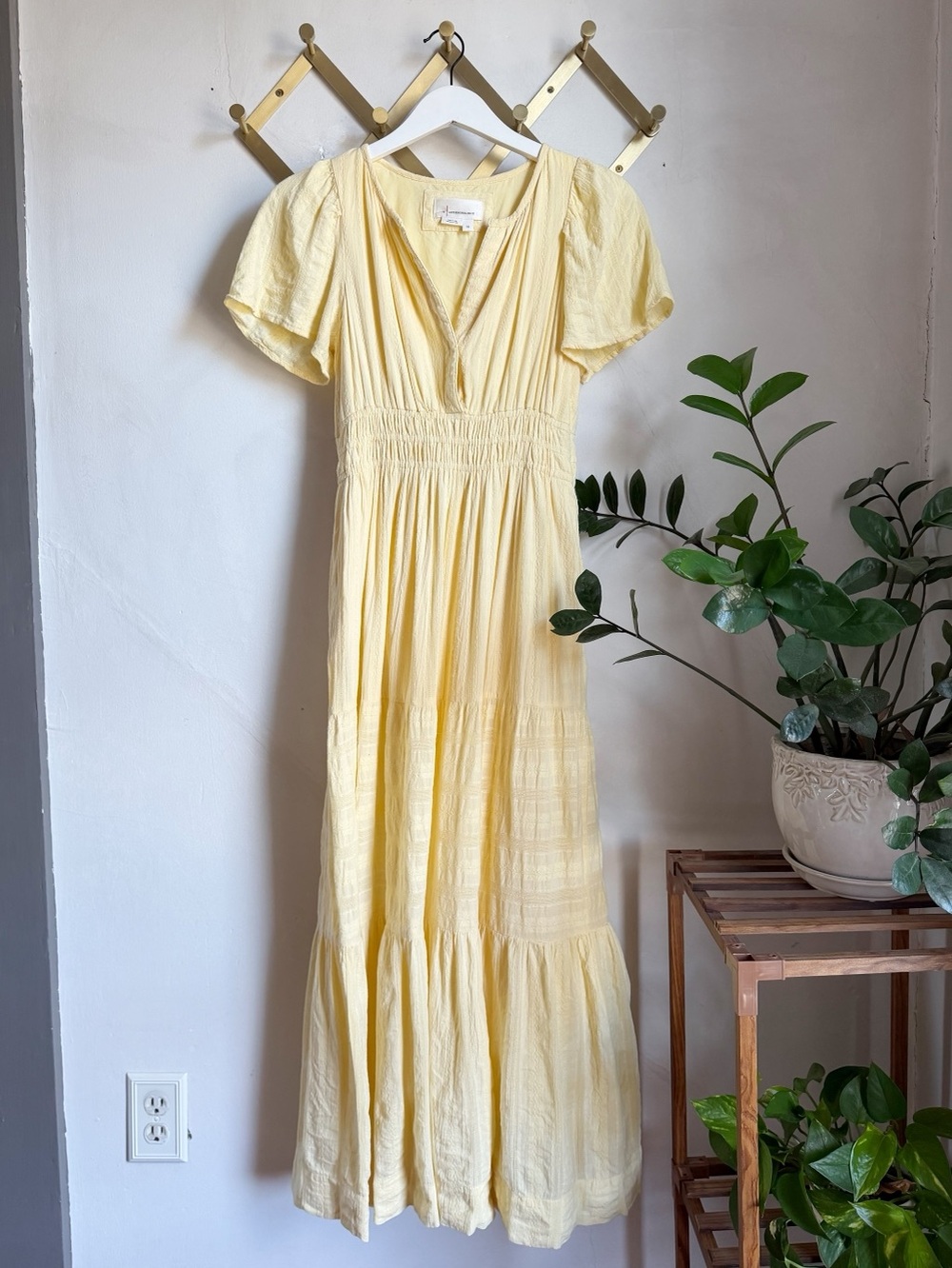 Anthropologie Somerset Maxi Dress in Canary Yellow